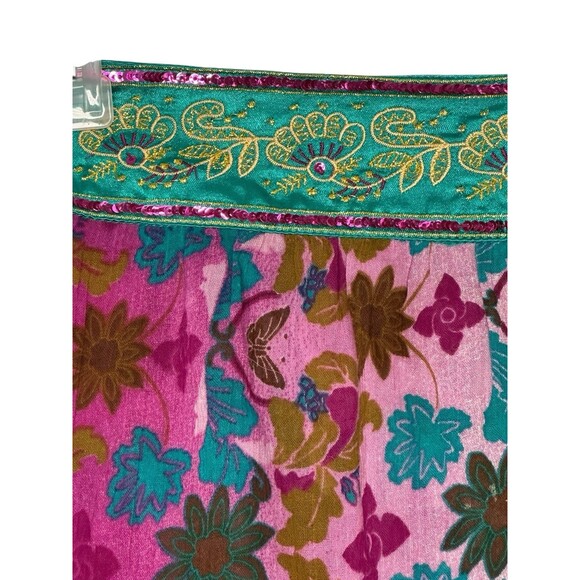 DKNY Jeans Fairy Boho Peasant Skirt With Embellished Waistband Size 7 - Picture 3 of 7